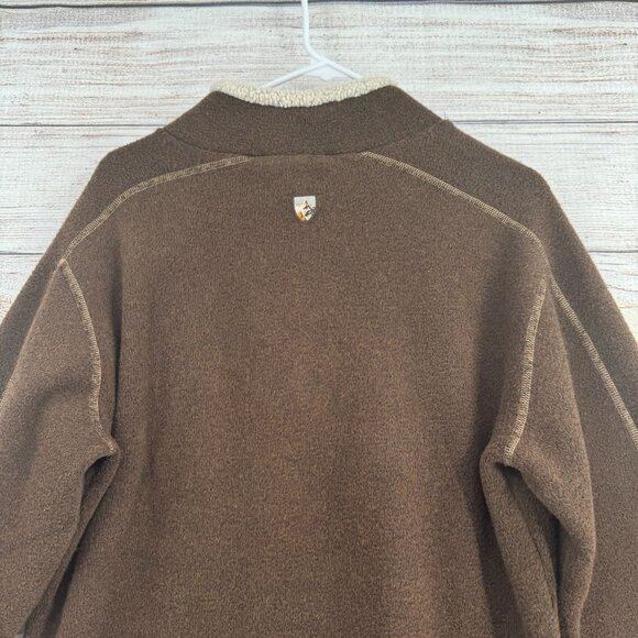 Kuhl 1/4 Zip Alfpaca Fleece Jacket Men's Medium Brown - Picture 4 of 15